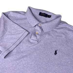 Polo Ralph Lauren Polo Shirt Mens‎ XL Light Blue Heather Short Sleeve Logo